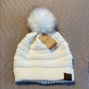 C.C warm cable knit beanie
